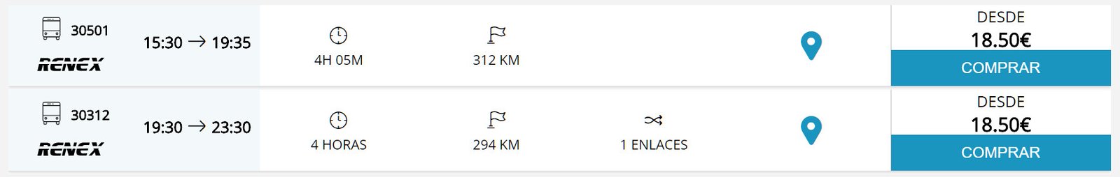Rede Expressos buses leave for Faro on the following schedule: Rede Expressos bus schedule