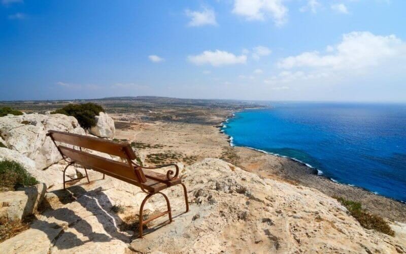 Bench at Cape Greco