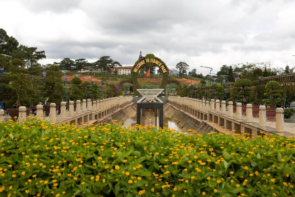 Entrance arch in the Flower Park, Dalat Flower Park