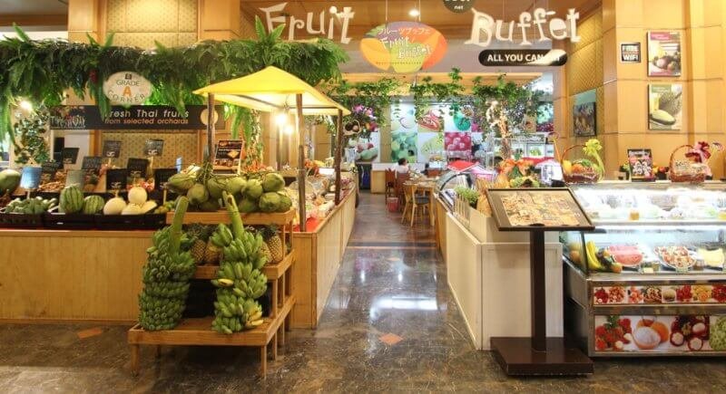 You can buy seasonal fruits of Thailand in the "Fruit buffet"restaurant Fruit buffet restaurant