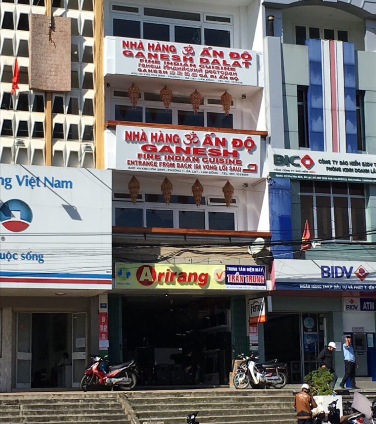 Facade of Ganesh Indian Restaurant in Dalat Photo: Ganesh Indian Restaurant