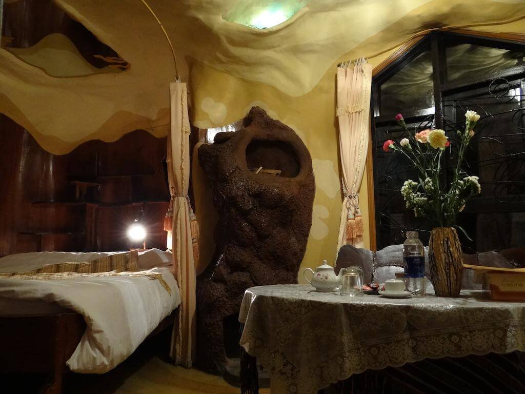 Room "Termite No. 6" at the Madhouse Hotel in Dalat One of the hotel rooms