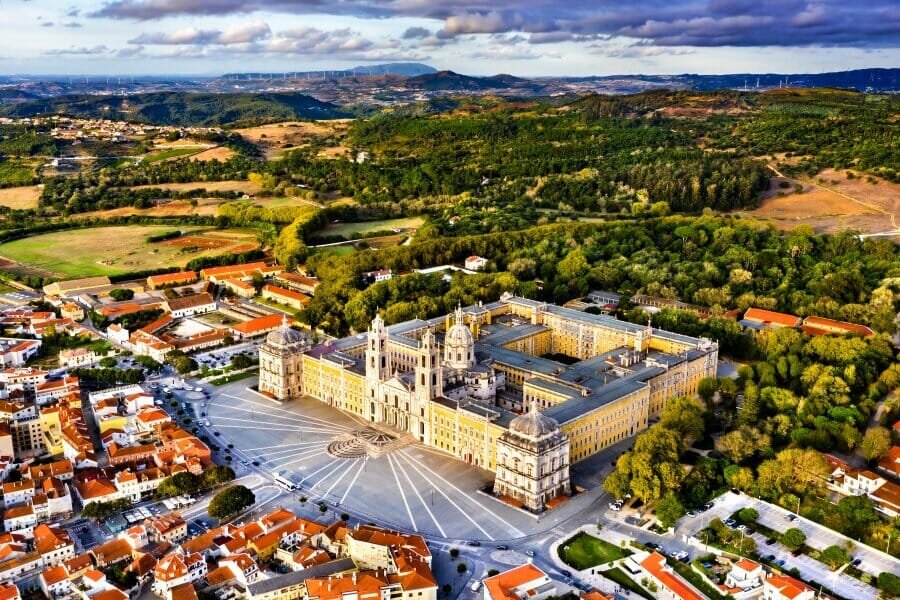 Painting on the ceiling in one of the rooms of the residence of the kings in Portugal Painting on the ceiling of an Open hall in the palace