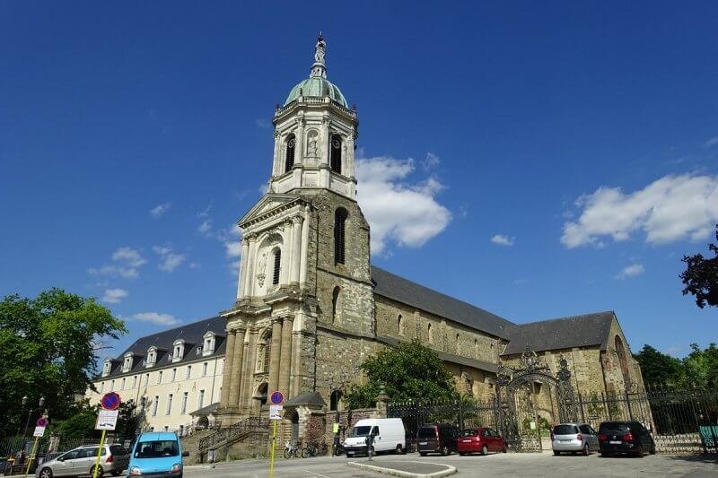 View of the Basilica of Notre-Dame-en-Saint-Melanie, Rennes Basilica of Notre-Dame-en-Saint-Melanie, Rennes, France