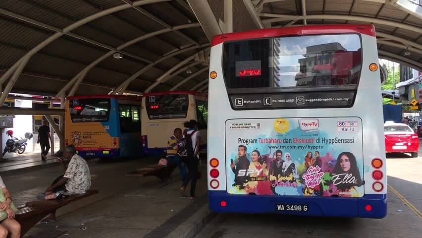 Photo of a bus at Pudu Sentral bus station in Kuala Lumpur At the Pudu Sentral bus station