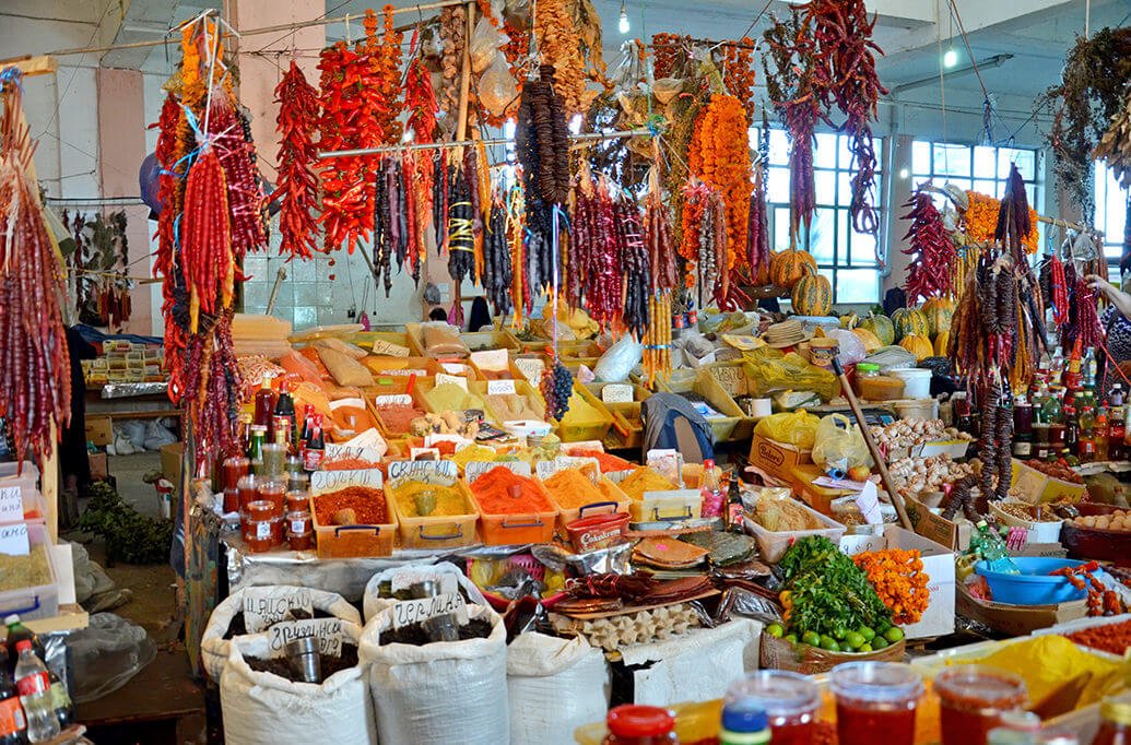 Photo of spices at the market in Batumi Spices on the market