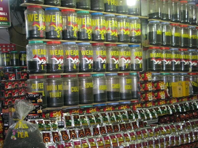 Vietnamese coffee in glass jars Vietnamese coffee