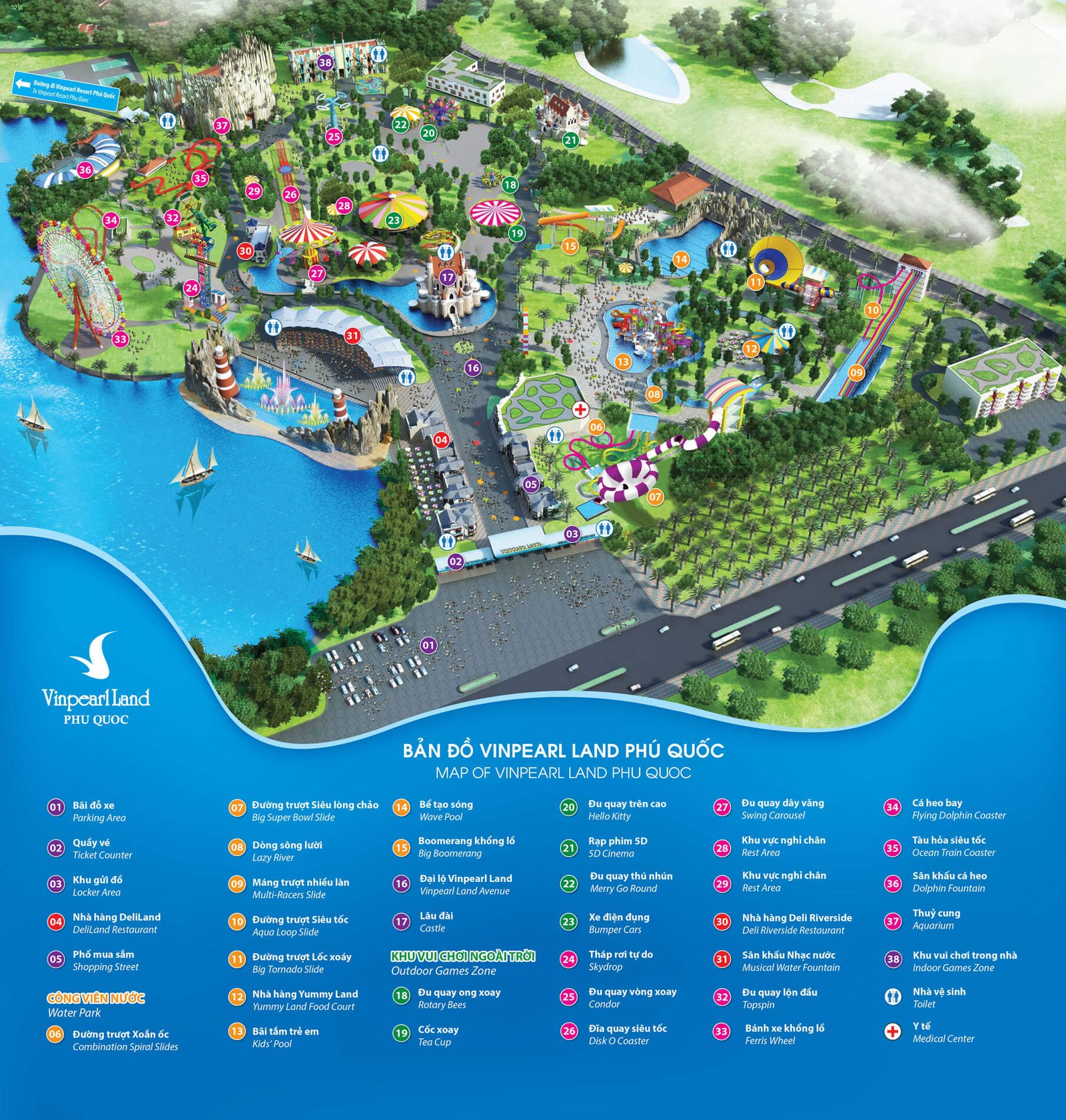 Map-scheme of Vinpearl Land Vinpearl Land