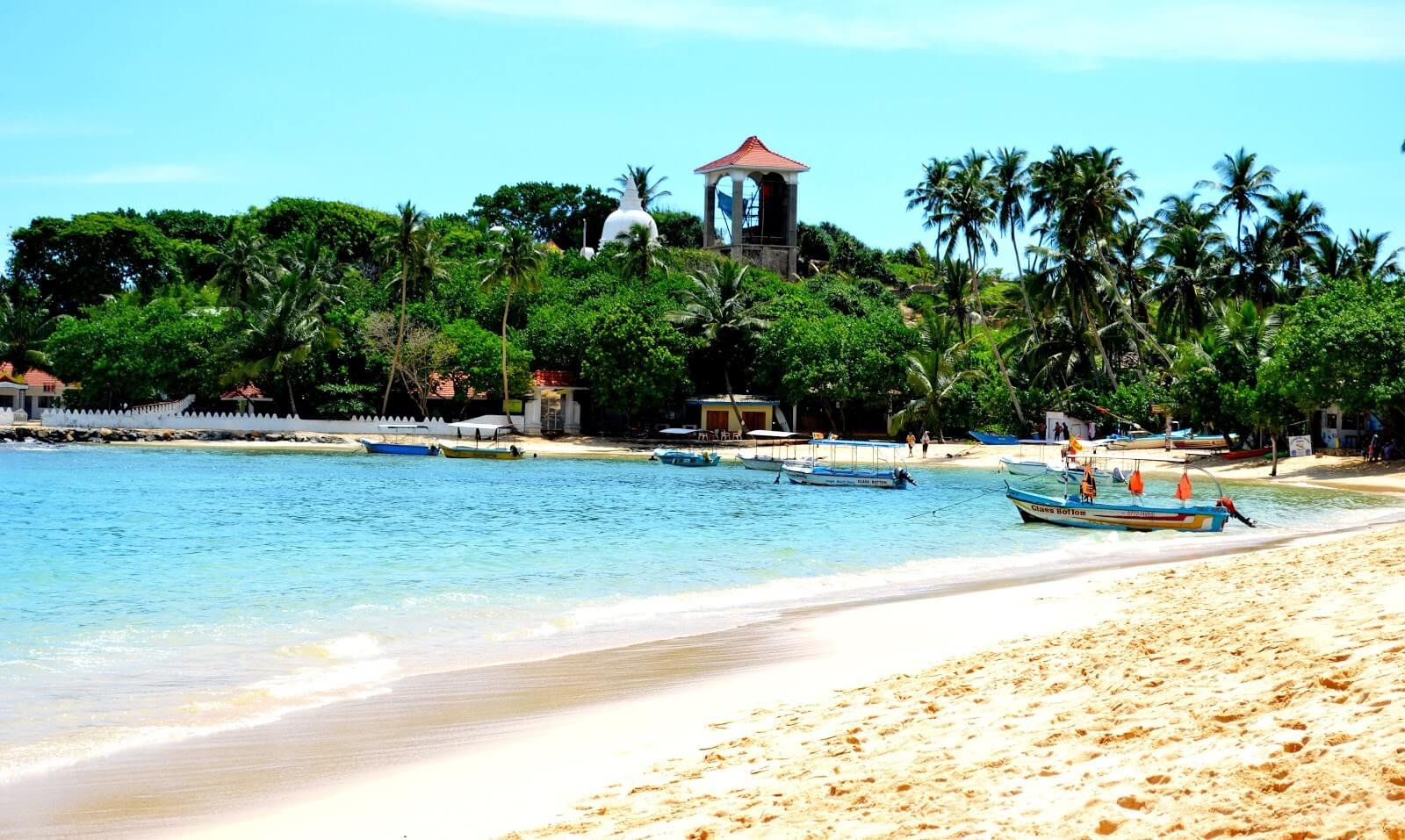 Photo of a secluded beach in Unawatuna, Sri Lanka Unawatuna Beach, Sri Lanka