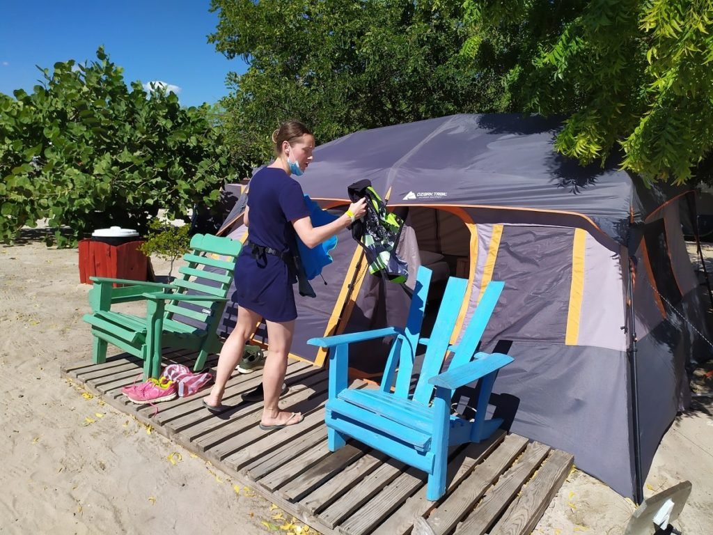 Our tent in glamping