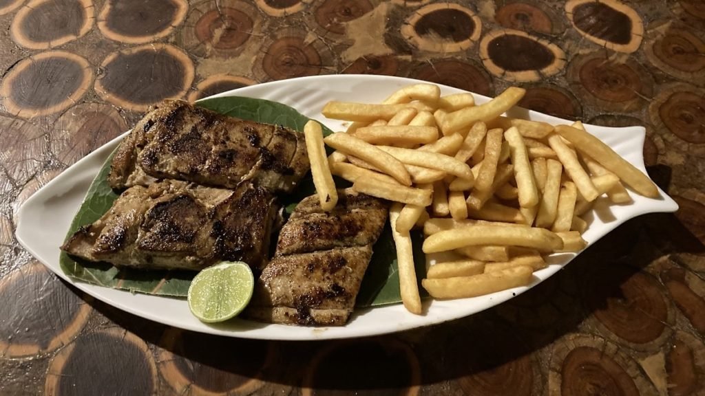 Camping dinners in the south of the Dominican Republic