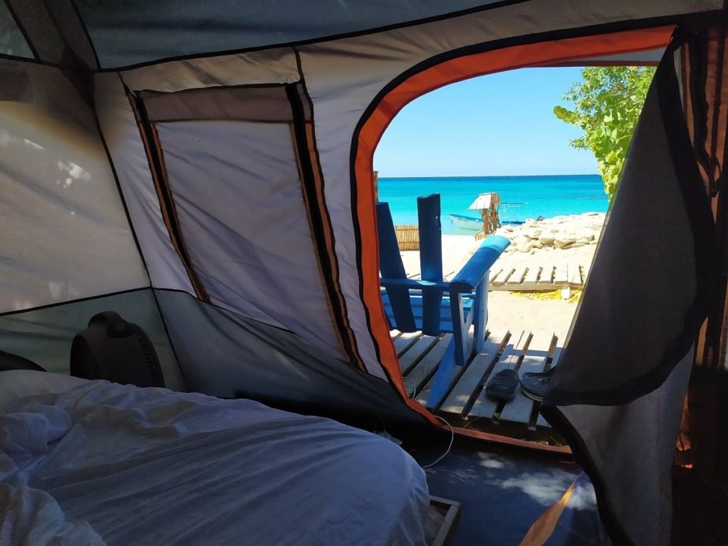 View from the glamping tent