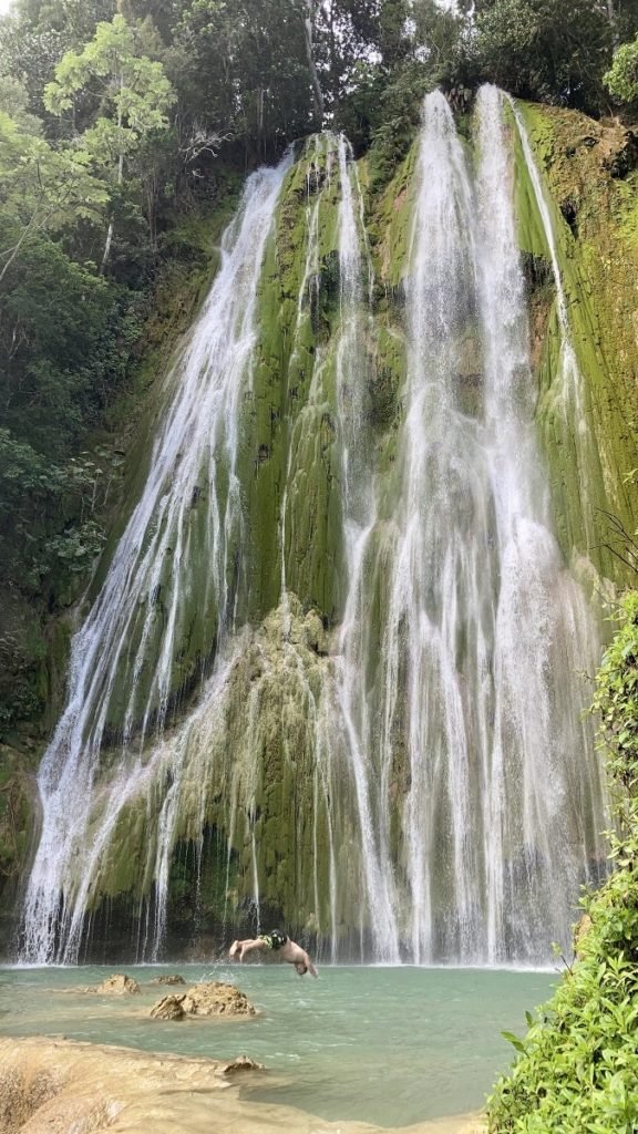 waterfall in the dominican republic.