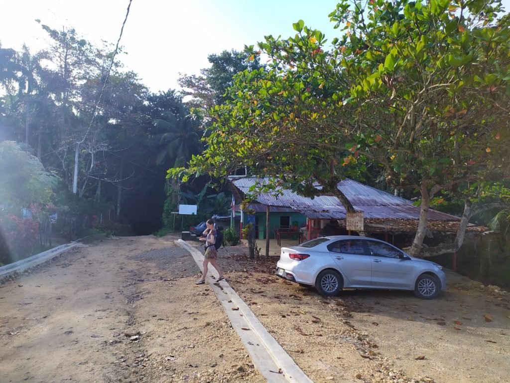 parking to the dominican republic waterfall