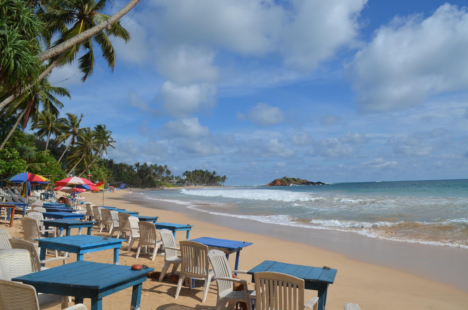 Photos of tables on Mirissa Beach Mirissa Beach