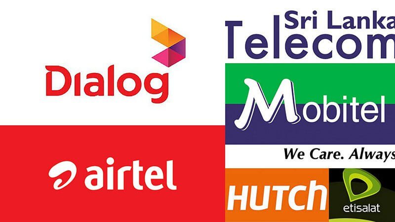Logos of the best mobile operators in Sri Lanka Mobile operators in Sri Lanka