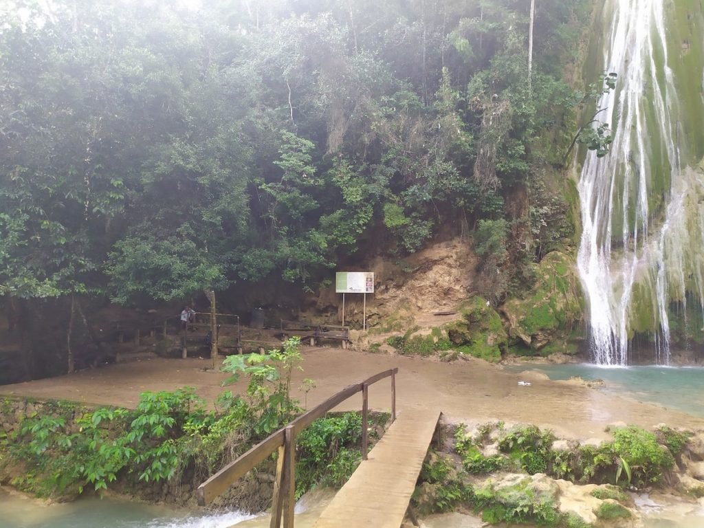 recreation area near the waterfall