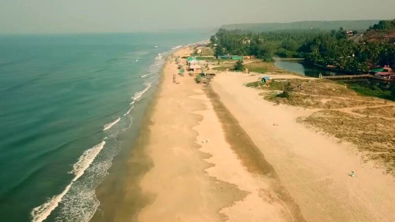 View of Mandrem Beach in India Mandrem Beach View