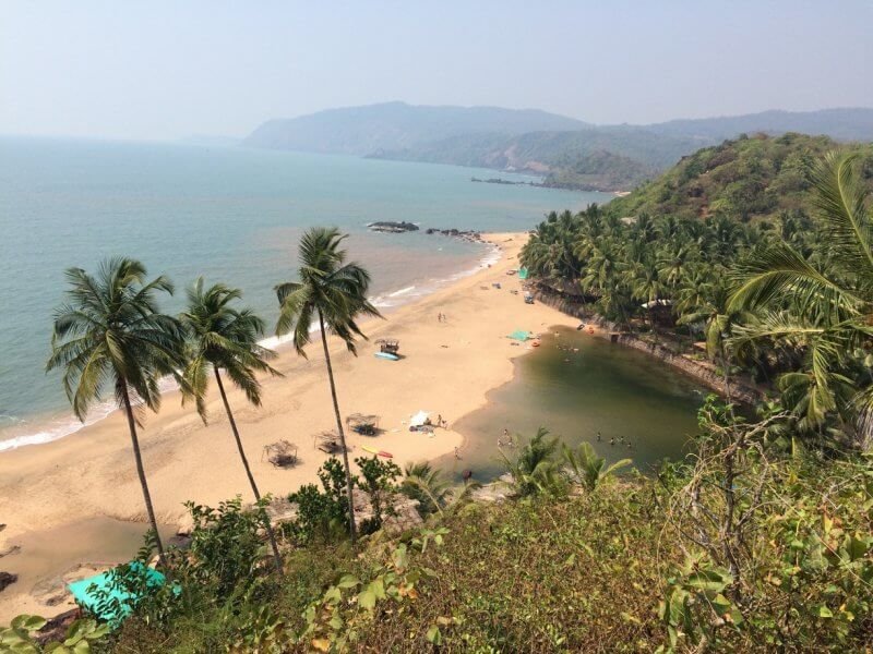 Top view of Agonda beach