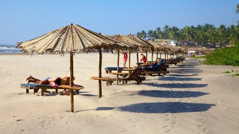 Ashvem Beach Lounge Chairs, Goa Ashvem Beach Lounge Chairs