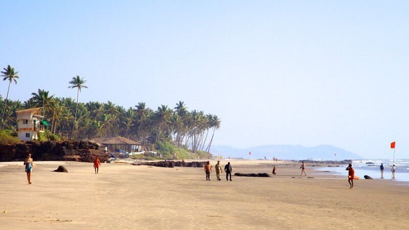 Locals on Ashvem Beach, Goa Locals on Ashwem Beach