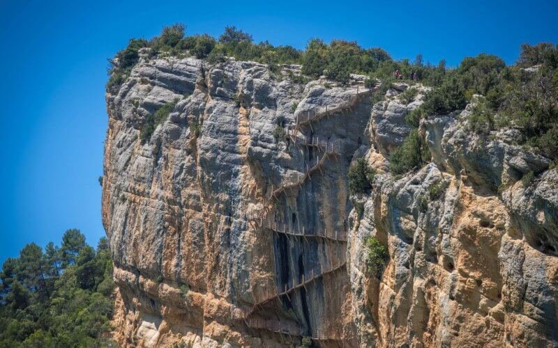 Rock near the Mont Rebey gorge in Catalonia Rock near the Mont Rebay gorge
