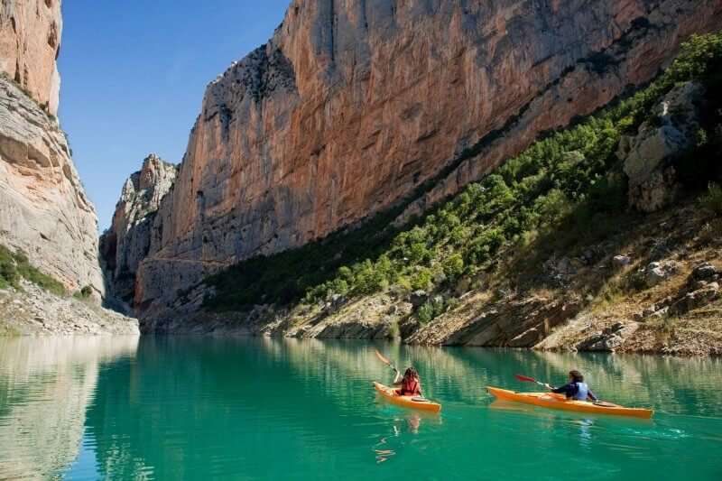 Mont Rebay River kayaking in Catalonia Kayaking on the river