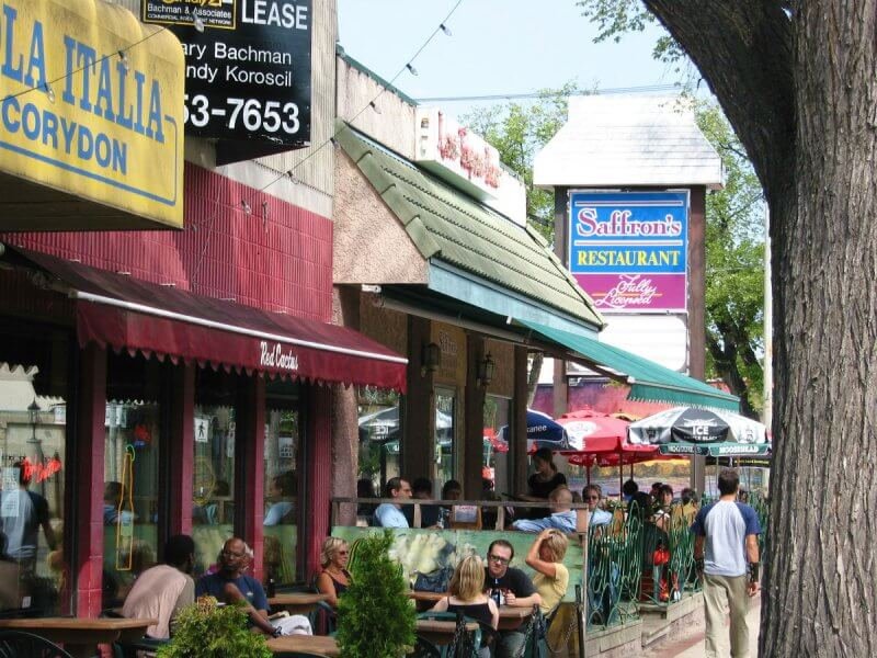 Corydon Strip Area Photo of the Corydon Strip in Winnipeg