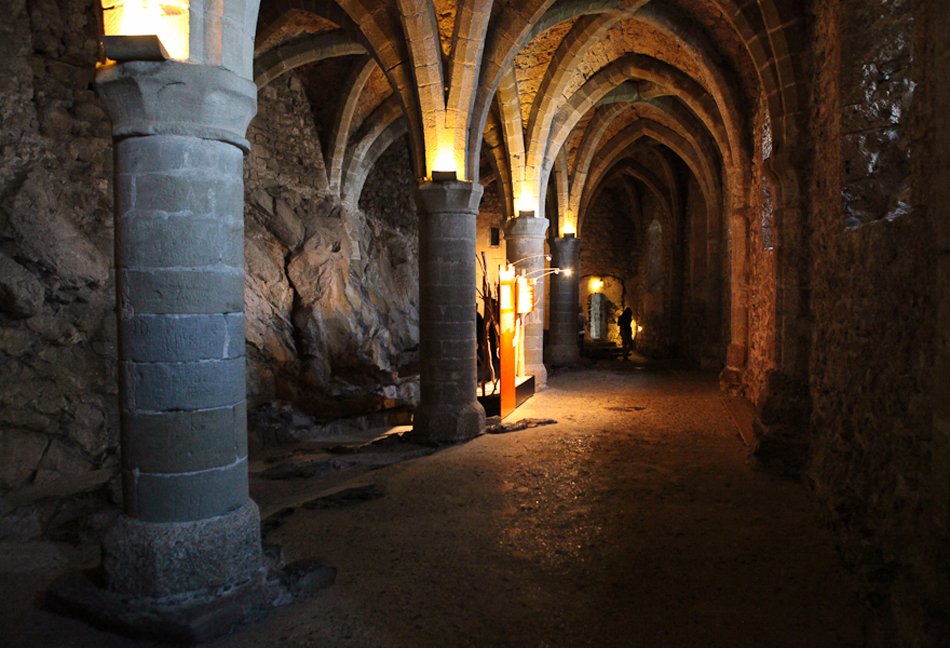 Photo of the basement of the Chillon Castle Basement of the Chateau de Chillon