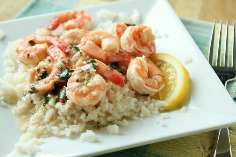 Rice with shrimp