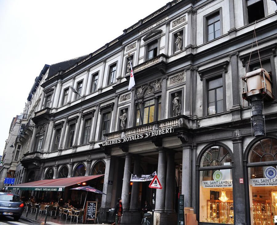 Photo of the building of the Royal Gallery of St. Hubert in Brussels St. Hubert's Royal Gallery Building
