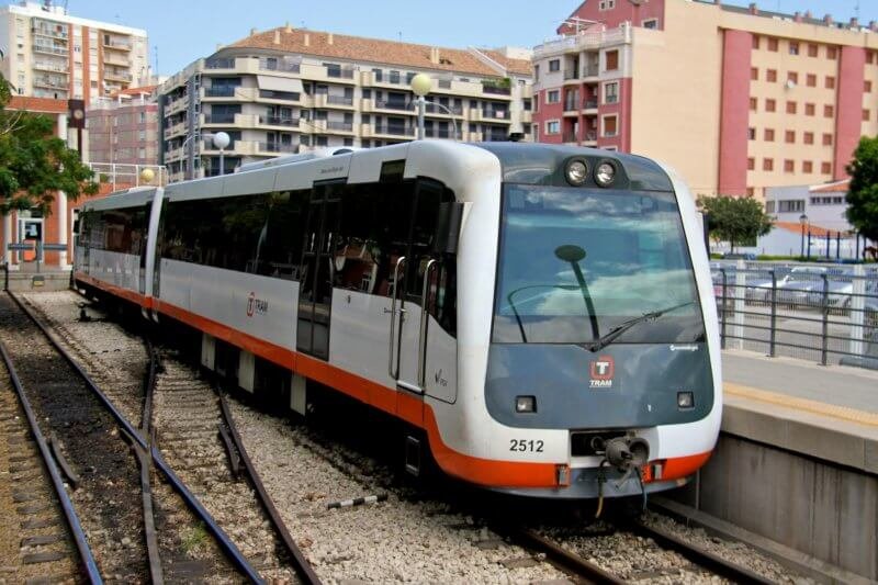 Rapid tram service in Denia, Spain Rapid tram in Denia