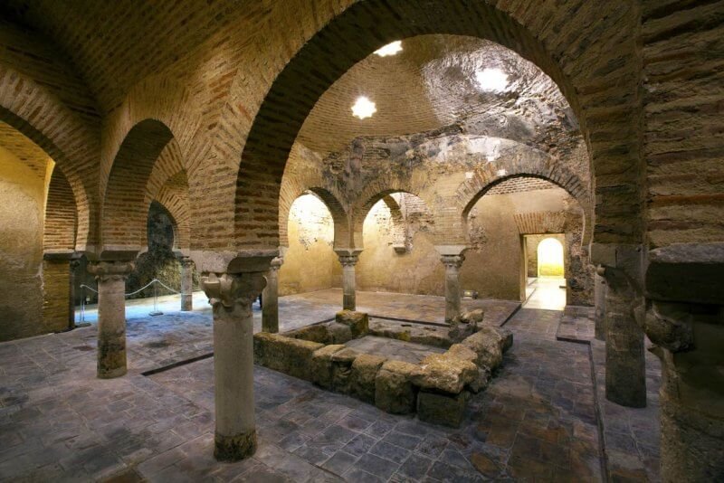 Arab baths in the city of Jaén in Andalusia Arab baths