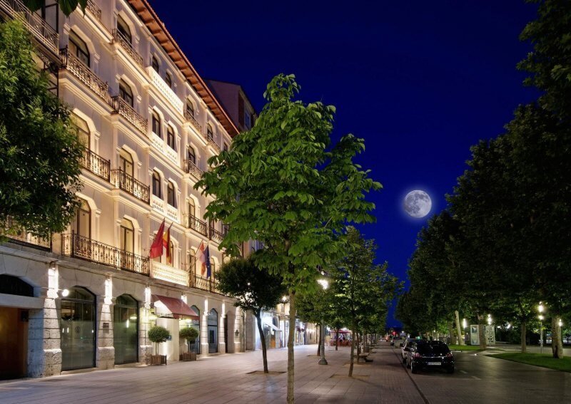 The city of Valladolid in the evening in Spain Valladolid city in the evening