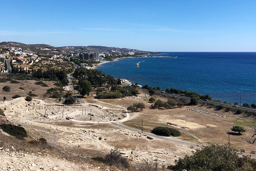 View of the ruins of Amatus from the hill