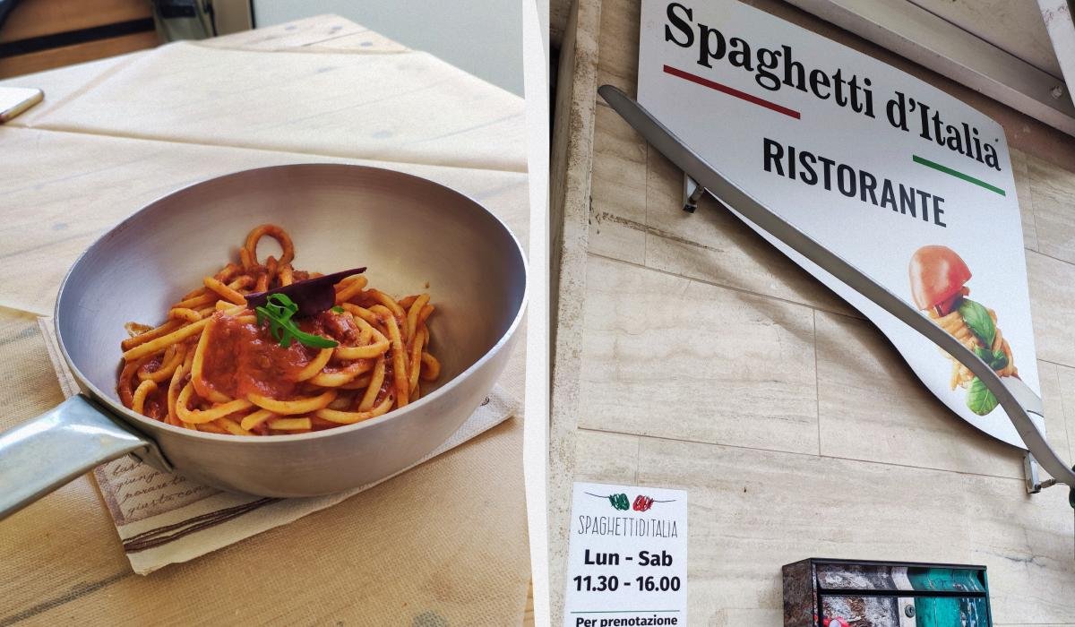 Spaghetti d'Italia in Monopol provided delicious pasta / collage by UNIAN, photo by Marina Grigorenko