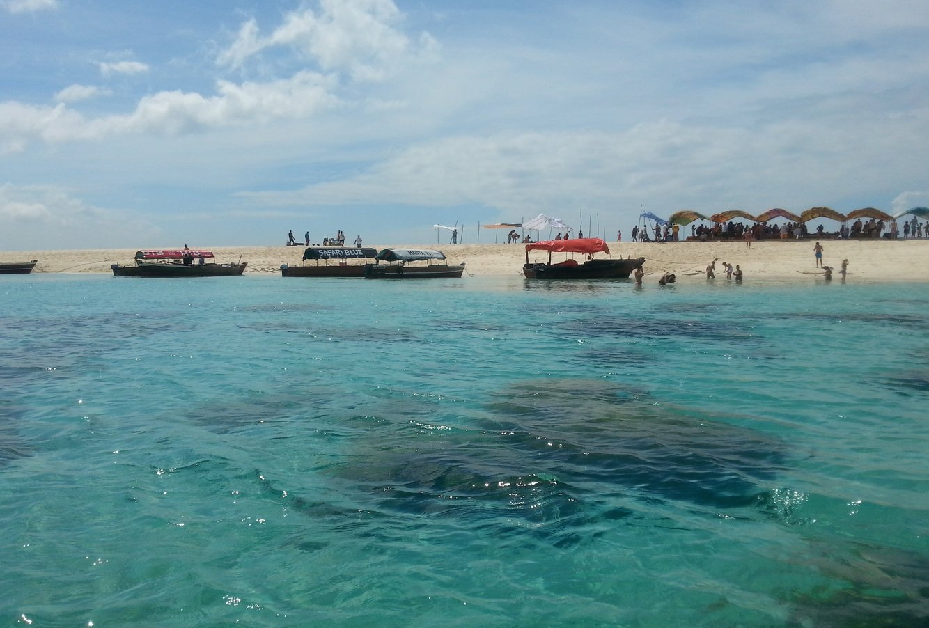 The photo shows a beach on Nakupenda Island Nakupenda Beach