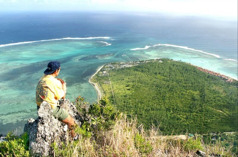 Photo of an underwater waterfall from Mount Mauritius View from the ground