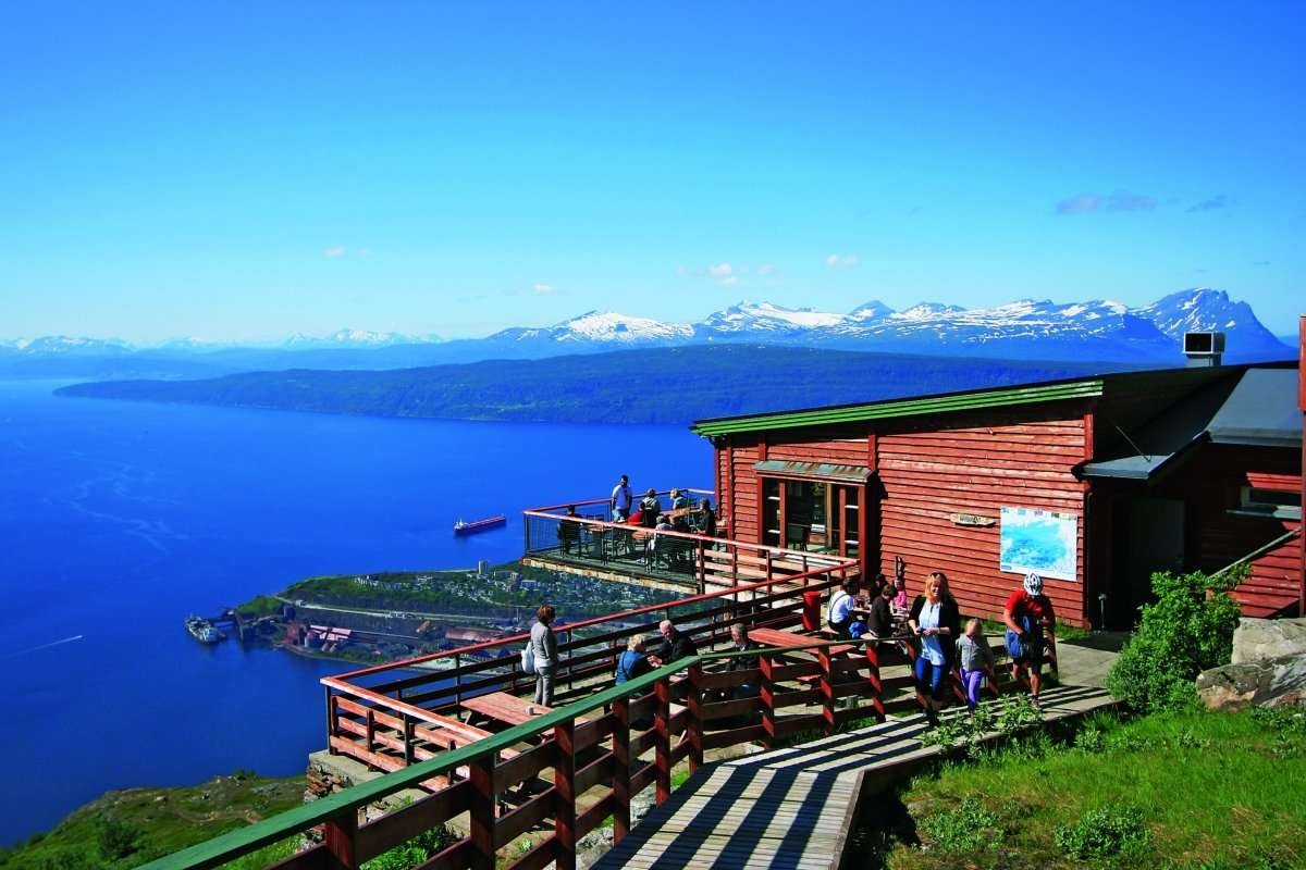 Restaurant with an observation deck