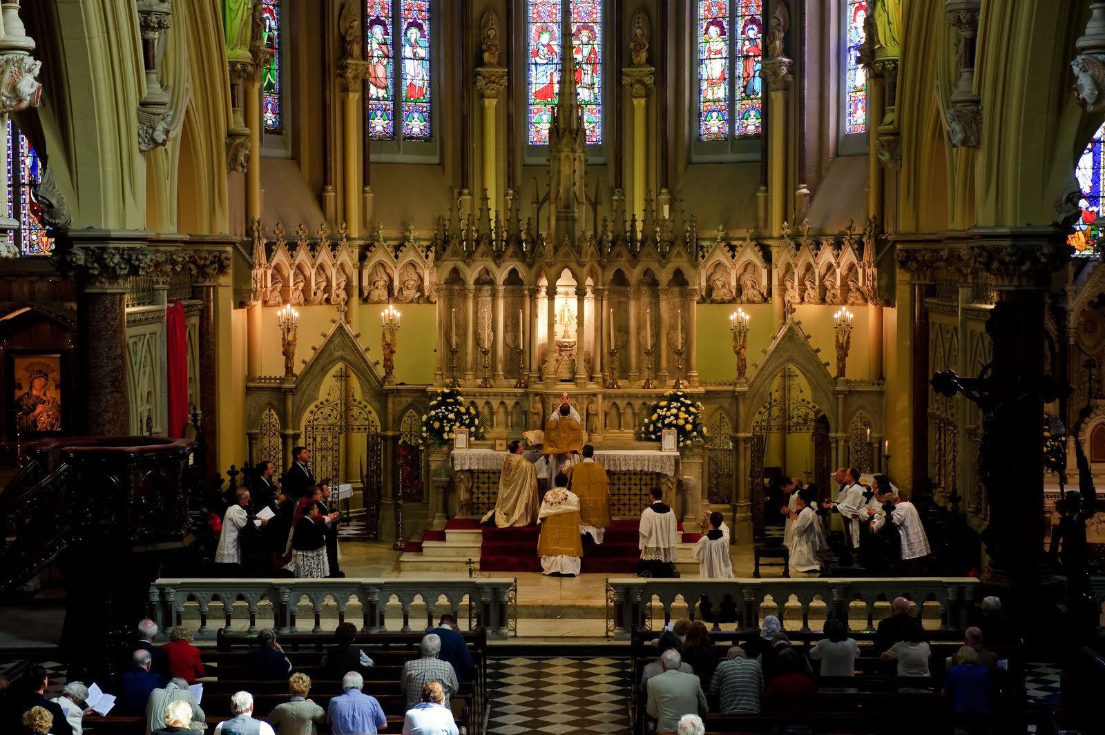 Photo of a service at St. Peter and St. Paul's Church, Cork Service at the Church of Saints Peter and Paul