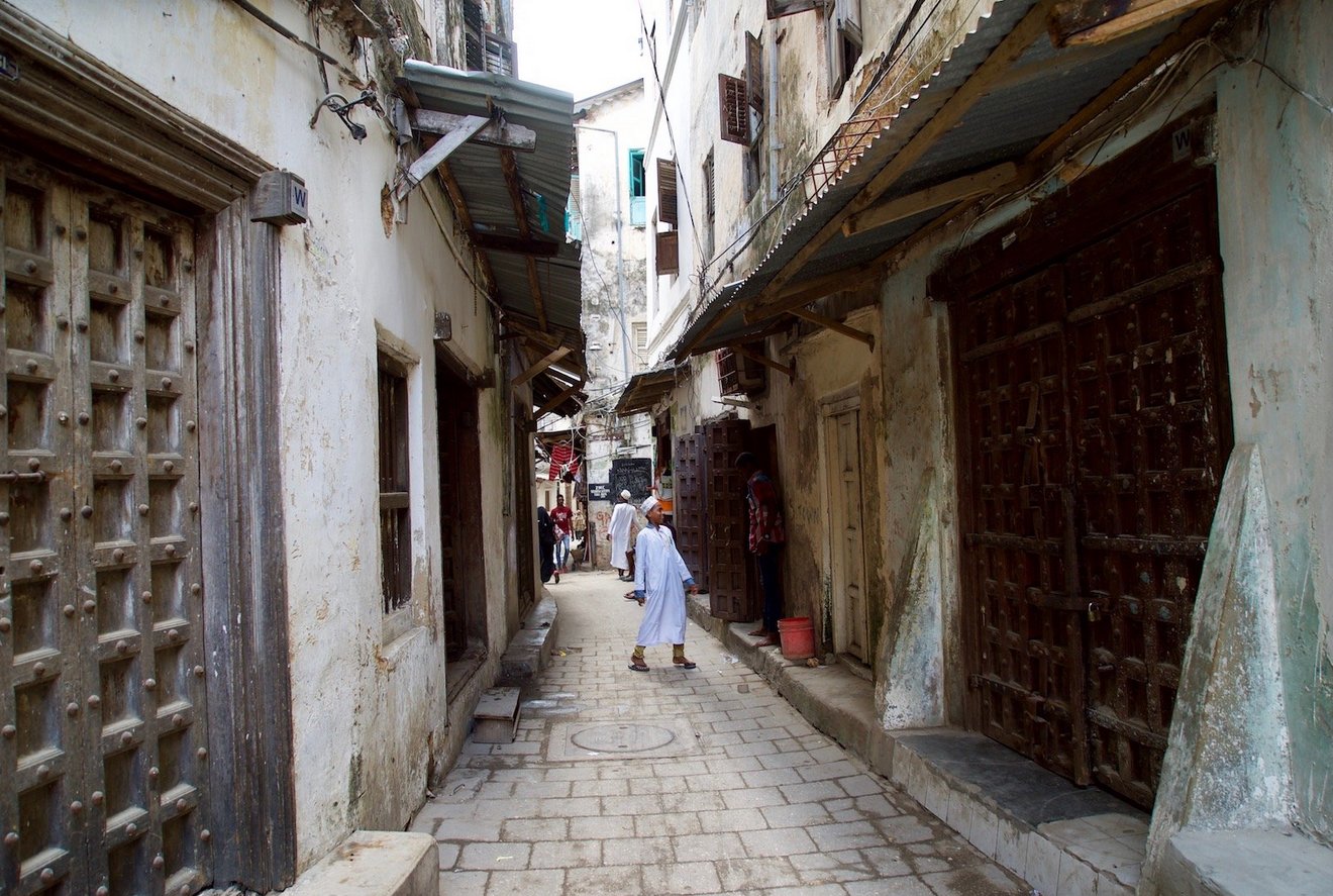 Photo of one of the streets in the old part of Zanzibar Old town streets