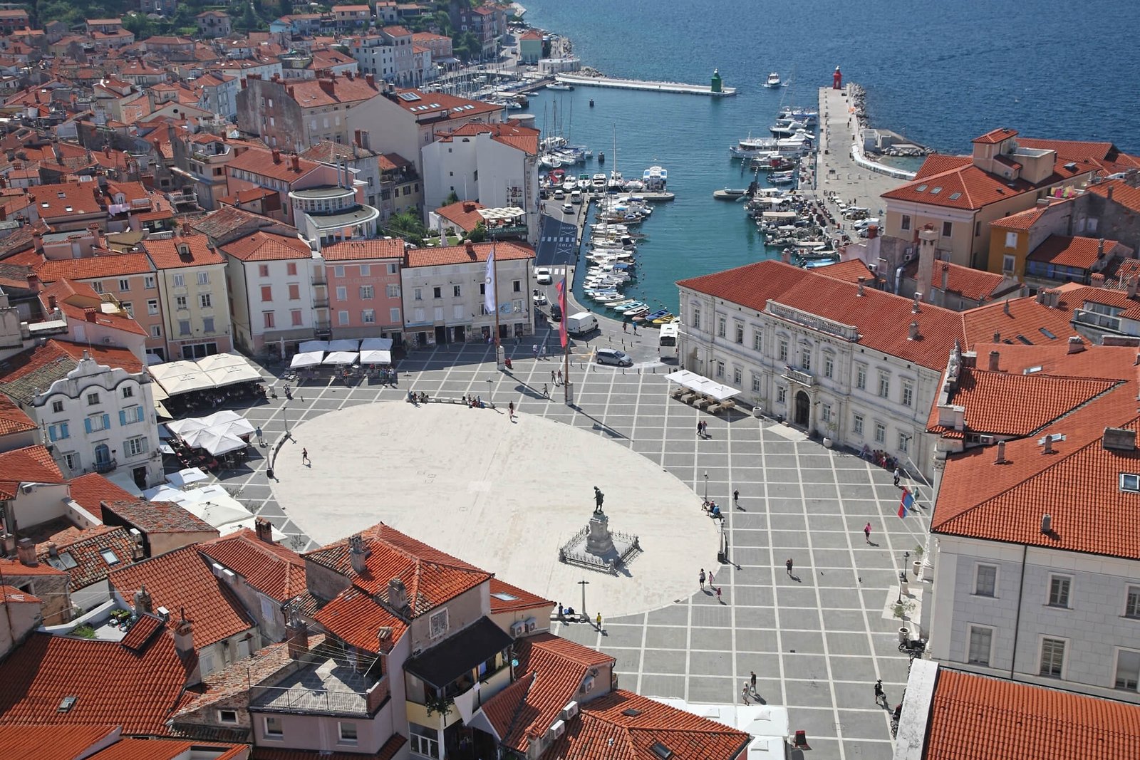 Tartini Square from the observation deck of St. George's Bell Tower Tartini Square