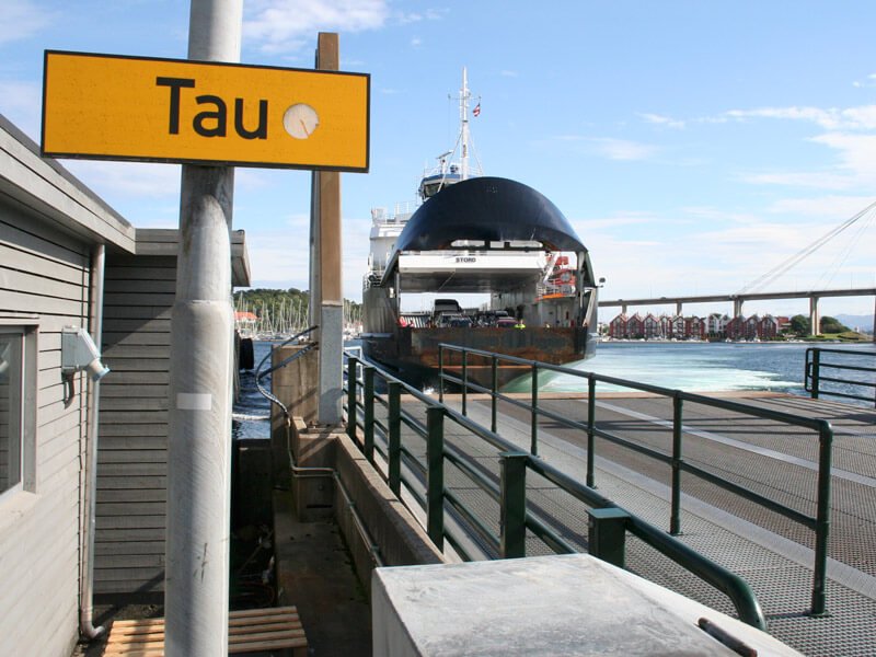 Arrived in the city of Tau by ferry at the Fiskepir terminal Cities of Tau