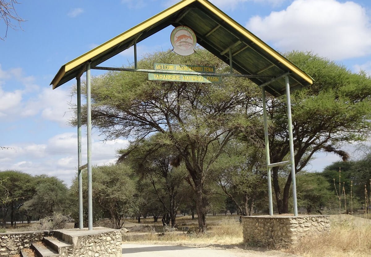 Photo of the entrance to Tarangire National Park in Tanzania Tarangire Park Entrance