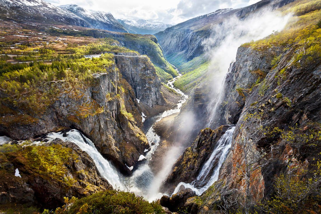 Photo: Vøringsfossen, top view