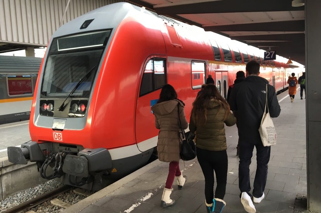 Train at Munich Central Railway Station Train from Munich