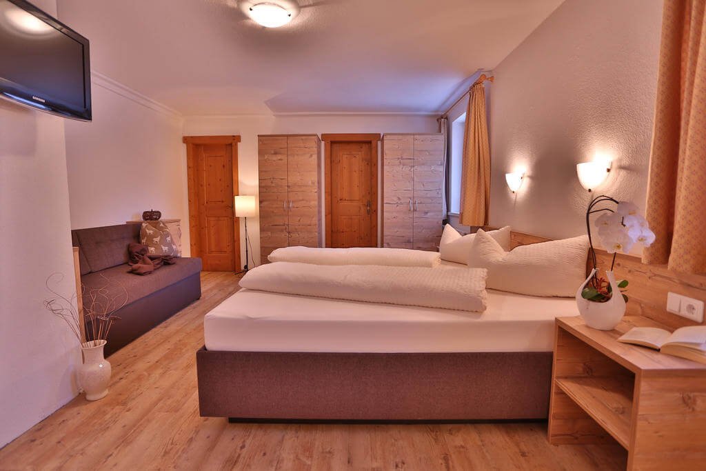 Interior of a room in the 3* Hotel Garni Fiegl Apart in Sölden, Austria Room at the Hotel Garni Fiegl Apart Hotel