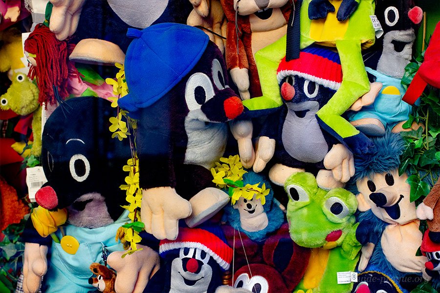 Photo of Krtek toys in a toy shop
